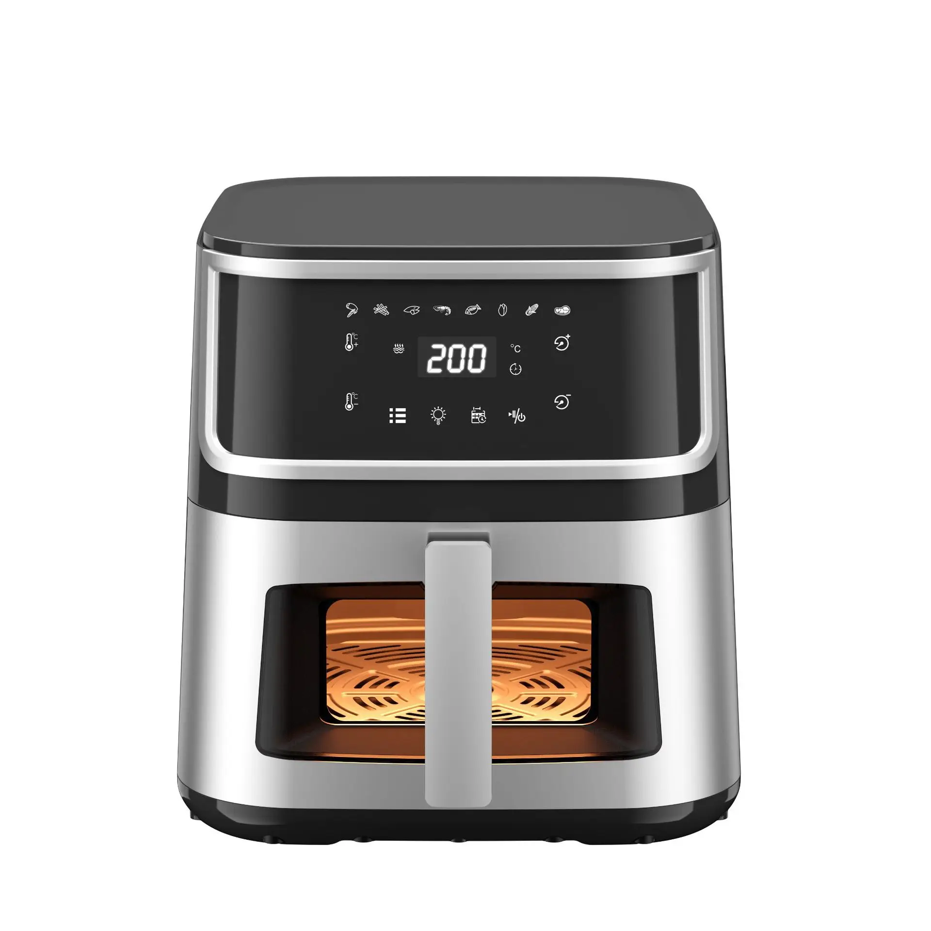 

Визуальная фритюрница большой емкости из нержавеющей стали 8 л, бытовая электрическая фритюрница, многофункциональная интеллектуальная машина для картофеля фри fa