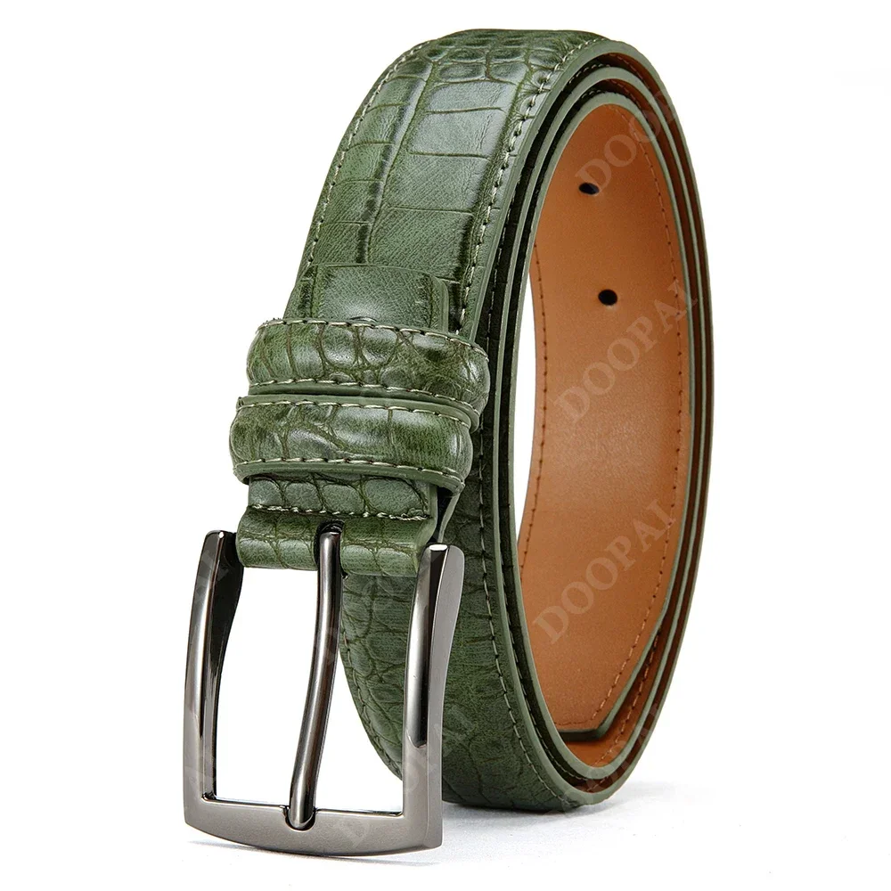 Men Top Quality PU Luxury Leather Waist Strap Black Male Automatic Buckle Jeans Belts for Men