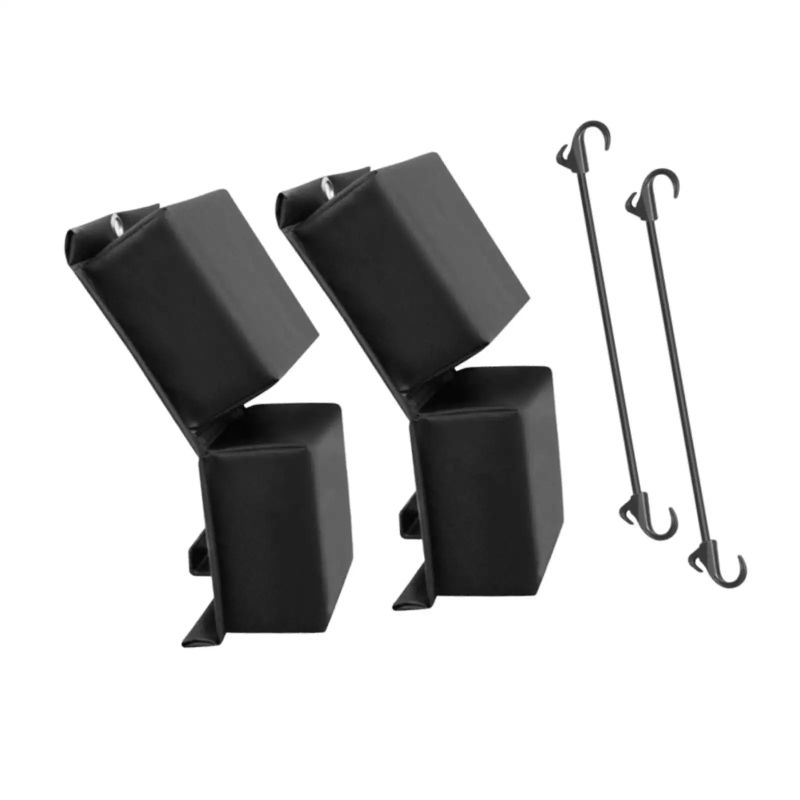 

2Pcs/Set Fender Bumper Boat Dock Fender Protector with Elastic Cords for Docking PVC Black Protector Sturdy Safe Jet Ski Bumper