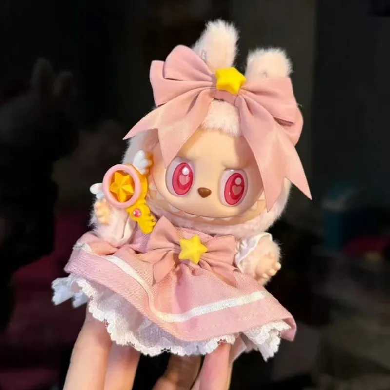 

15 17 см для куклы Labubu Kawaii Cardcaptor в стиле сакуры, розовая юбка, наряд, одежда, платье принцессы, комплект обуви, аксессуары для одежды