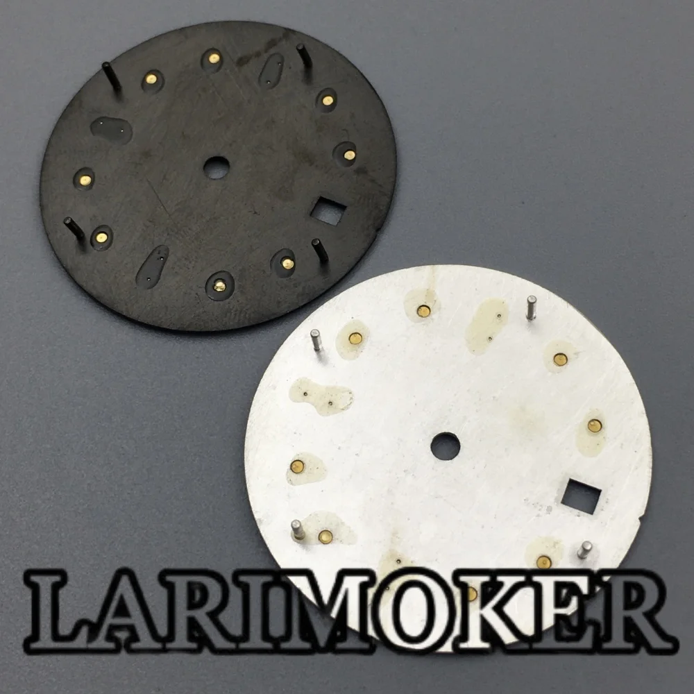 LARIMOKER 29 مللي متر NH35 PT5000 ساعة الطلب مع ساعة الأيدي العقيمة أسود أبيض ساعة وجوه الحركة التلقائية الملحقات