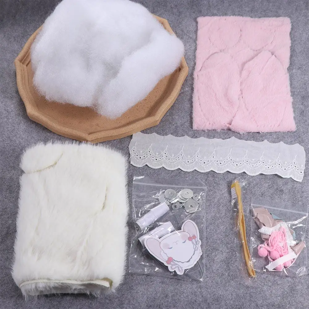 

Plush Material Diy Bib Bunny Doll Material Bag Can Move Ears With Recording Plush Animals Material Kit Craft Homemade