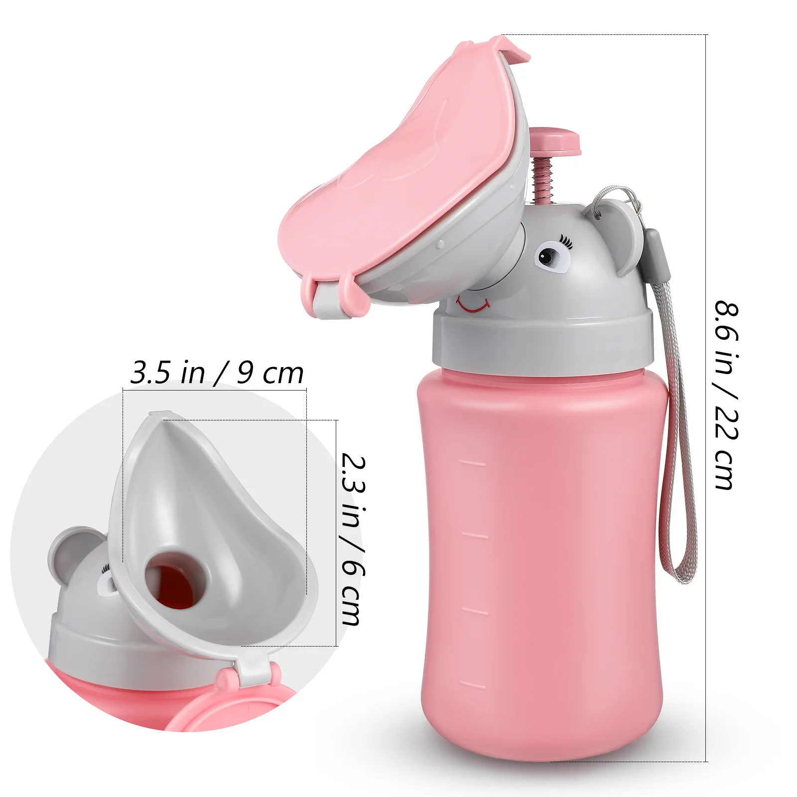 1 قطعة قعادة السفر مبولة للطفل الفتيات قابلة لإعادة الاستخدام المدمجة سيارة مرحاض الطوارئ لا تسرب رحلة التخييم زجاجة مبولة #4