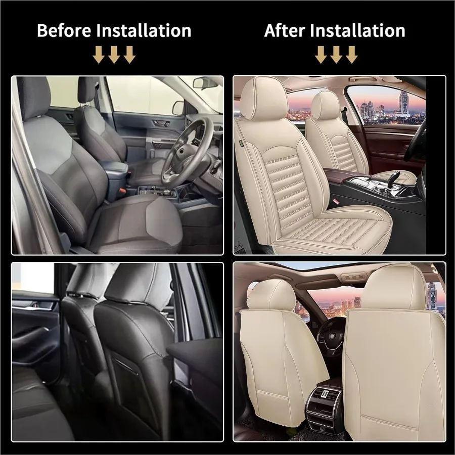 Capas de assento de carro apto para subaru forester 20002025 2026 capas de assento dianteiro capa de assento de couro falso à prova dwaterproof água almofada de assento compati