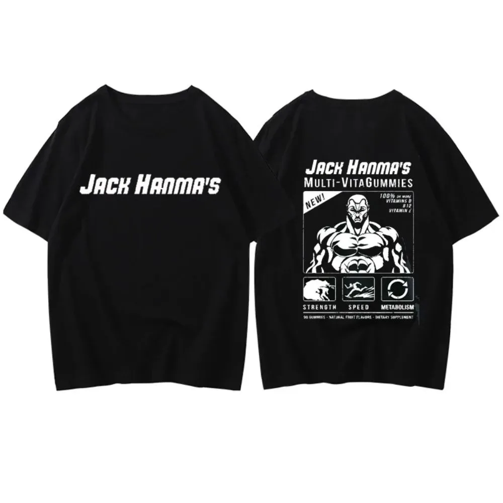 Anime Baki The Grappler Yujiro Hanma Gym Vintage Couples T-shirts Manga Harajuku Unisex T Shirt Casual Summer Cool Tshirt Tops