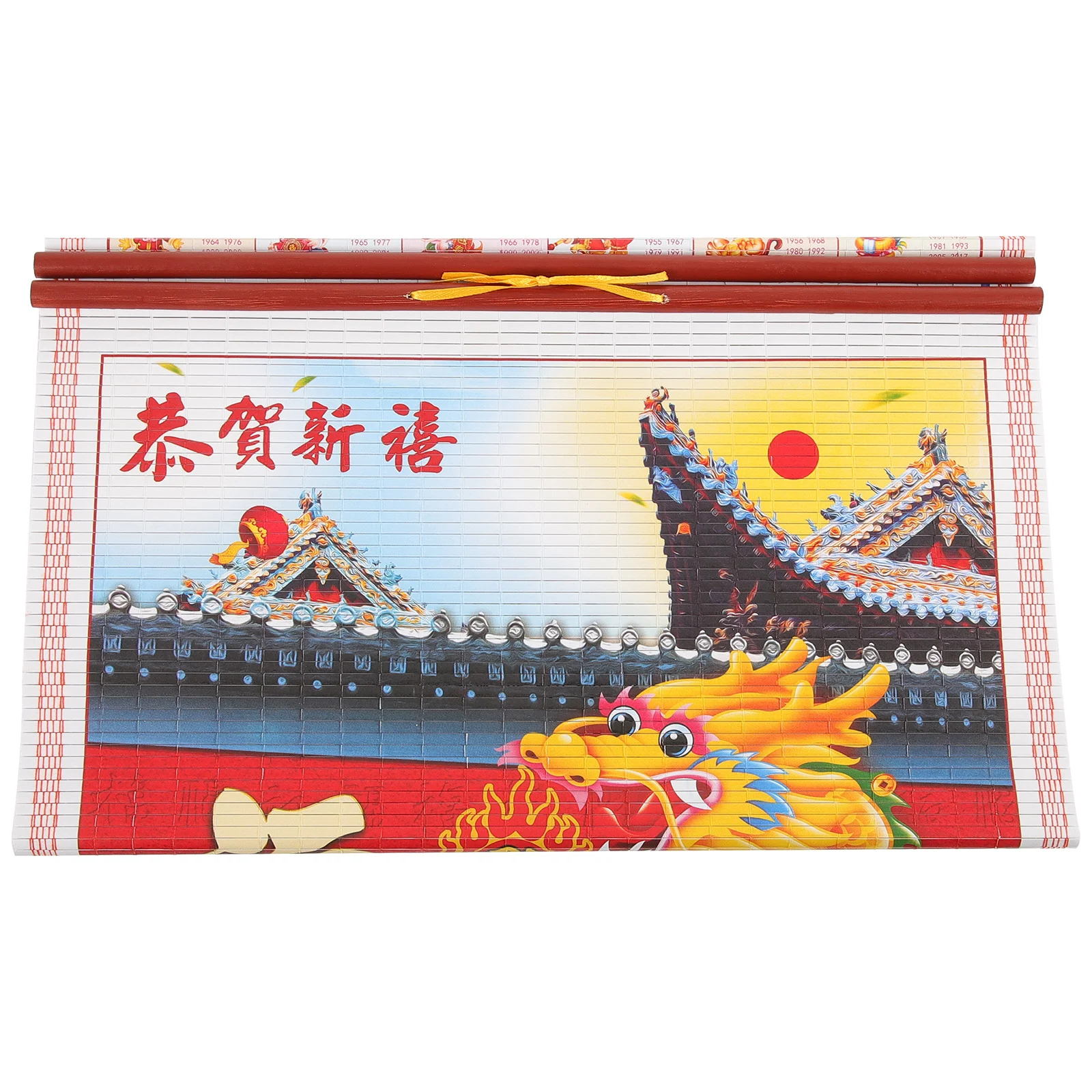

Годовой календарь на 2024 год с узором дракона, утолщенная бумага, настенный планировщик, китайский Новый год, ежемесячный график, подвесной календарь