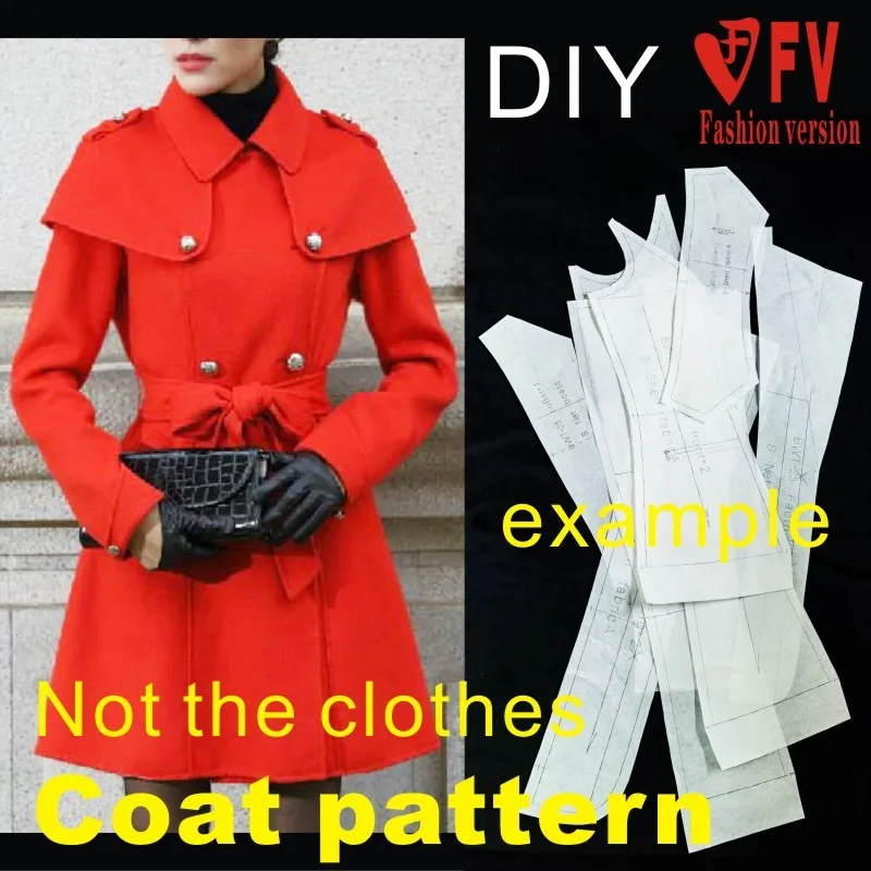 ماكول نمط الملابس معطف نمط معطف الخياطة الخياطة ديي قالب قطع الرسم BFY-10