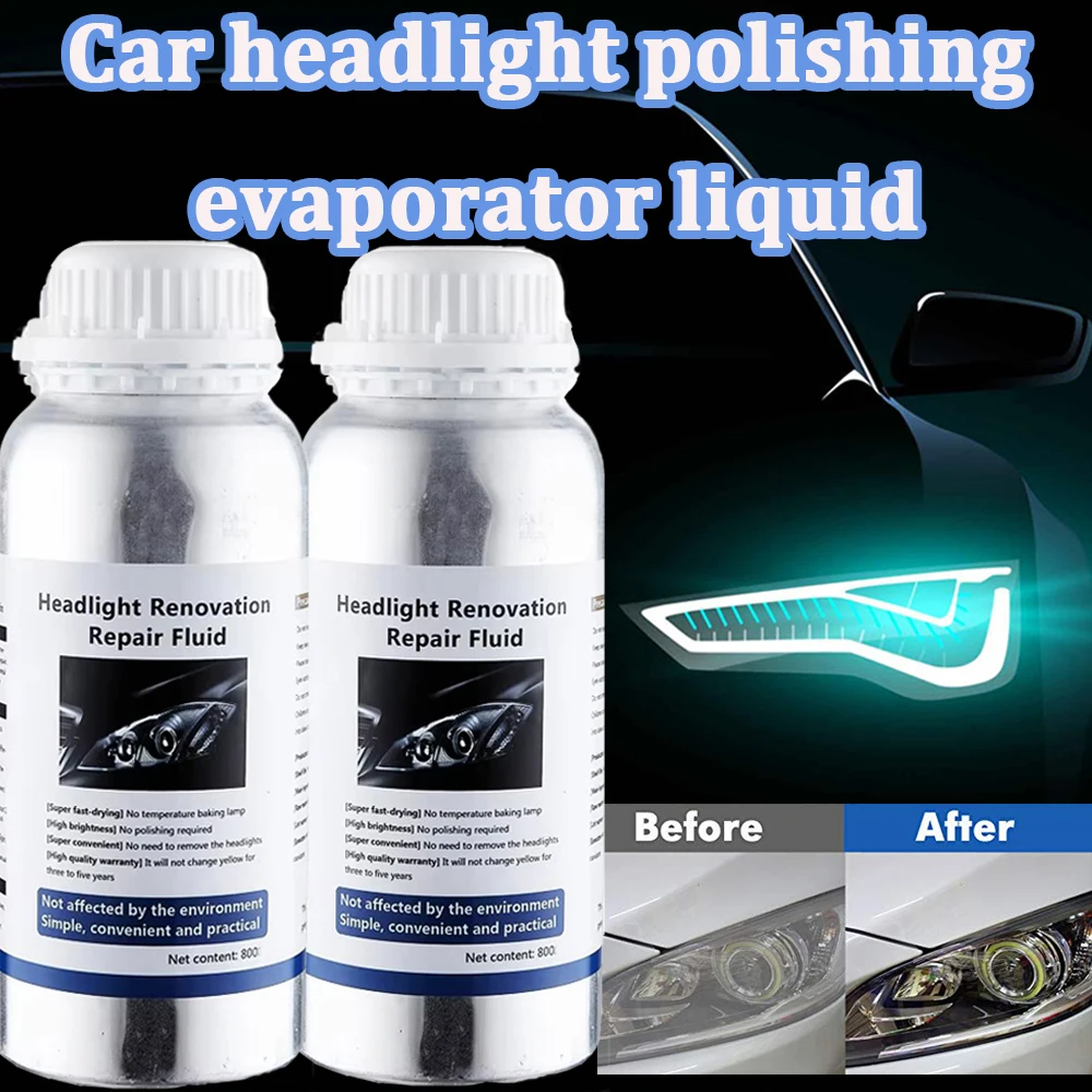 Liquide de polissage de phares de voiture, polymère, restauration de phares de voiture, Agent de nettoyage, produits de réparation automobile, liquide de phares