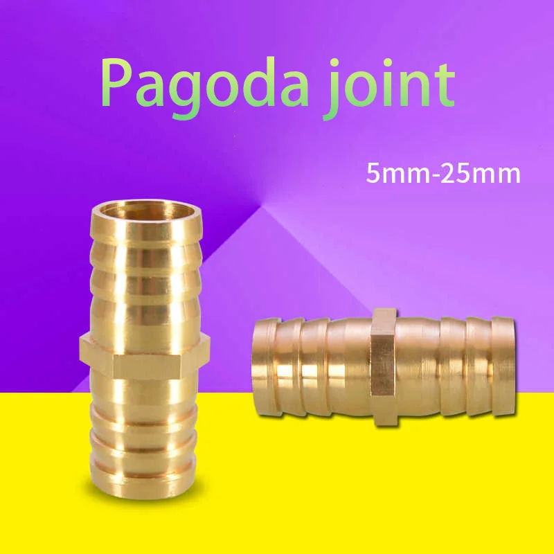 Brass Straight Hose Pipe Fitting Equal Barb 5mm 6mm 8mm 10mm 12mm 16mm 19mm 25mm Gas Copper Barbed Coupler Connector Adapter