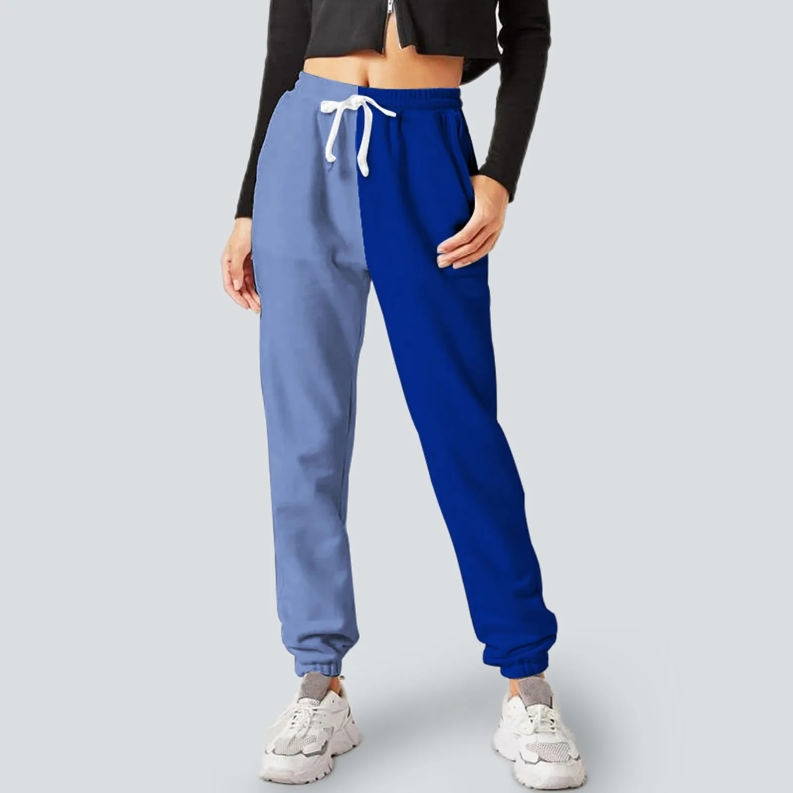 Pantaloni della tuta con pantaloni tascabili da donna stampati comodi pantaloni da jogging Casual atletici da allenamento a vita alta pantaloni taglie forti per le donne