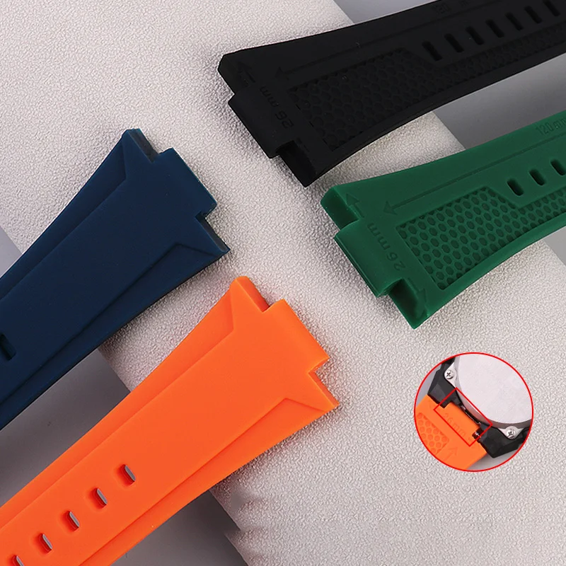 Raised silicone watchband for G-SHOCK Casio GST-B200 GST-B400 Steel Heart modified raised silicone watch strap  bracelet chain