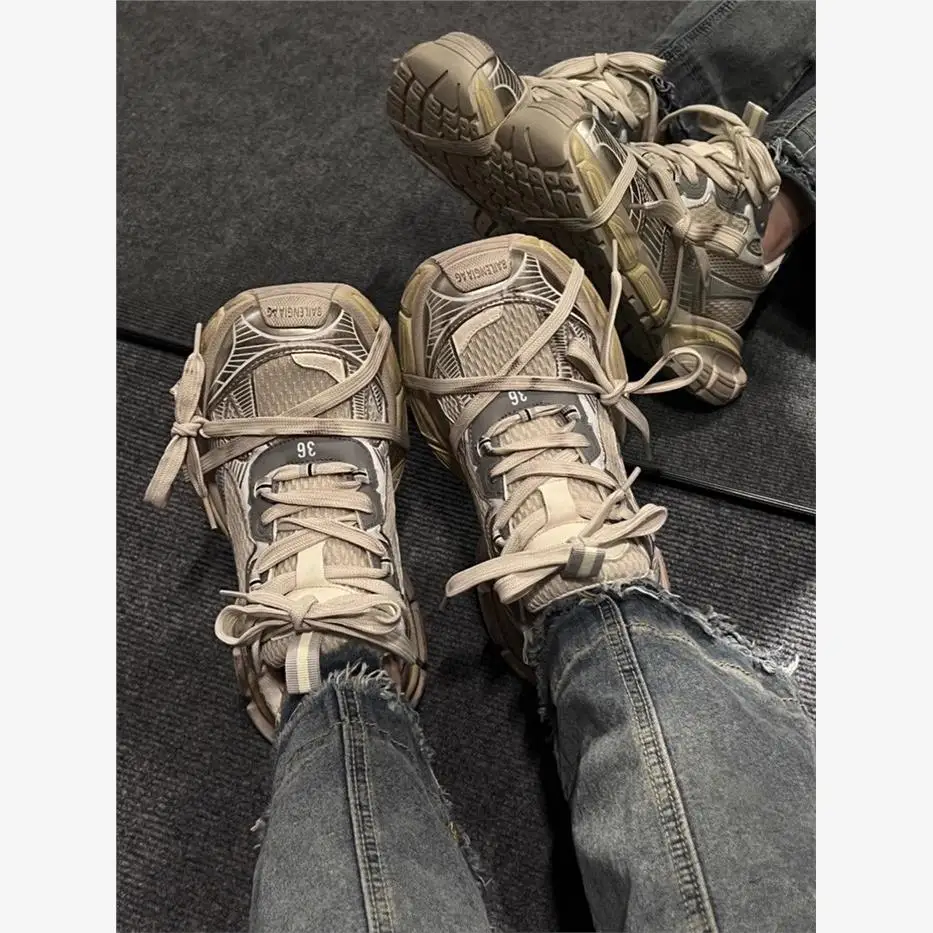 باريس Dad oes 2024 ربيع جديد ثي بوت ريترو مقاومة للاهتراء عادية زيادة الرياضة oes زيادة o الامتصاص