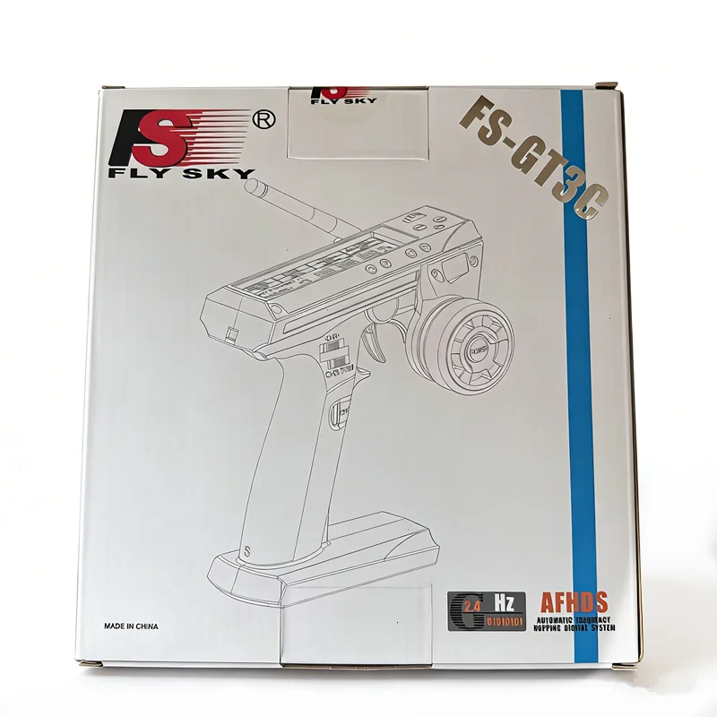 

Flysky FS-GT3C RC Transmitter Set (Upgrade from GT3B), w/ Receiver, LiPo Battery, USB Cable, Black/Orange