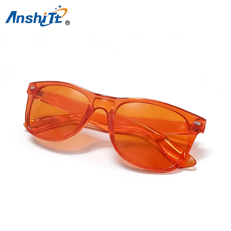 

10pcs Orange Color Therapy Glasses Chakra Glasses Chromotherapy Glasses Light Therapy Sunglasses UV400 Colour Fashion Sunglasses