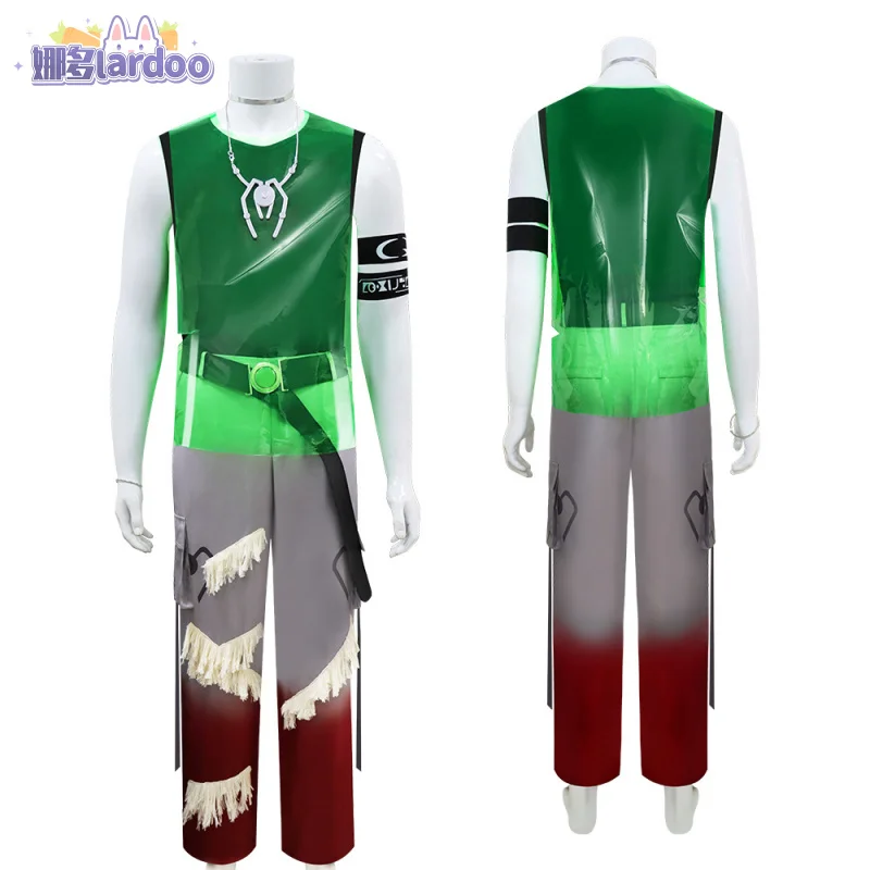 ALIEN STAGE Round 7 Blink Gone Till Cosplay Costume Green Vest Cargo Pants Set Black Brands Accessory Anime TILL Role-playing