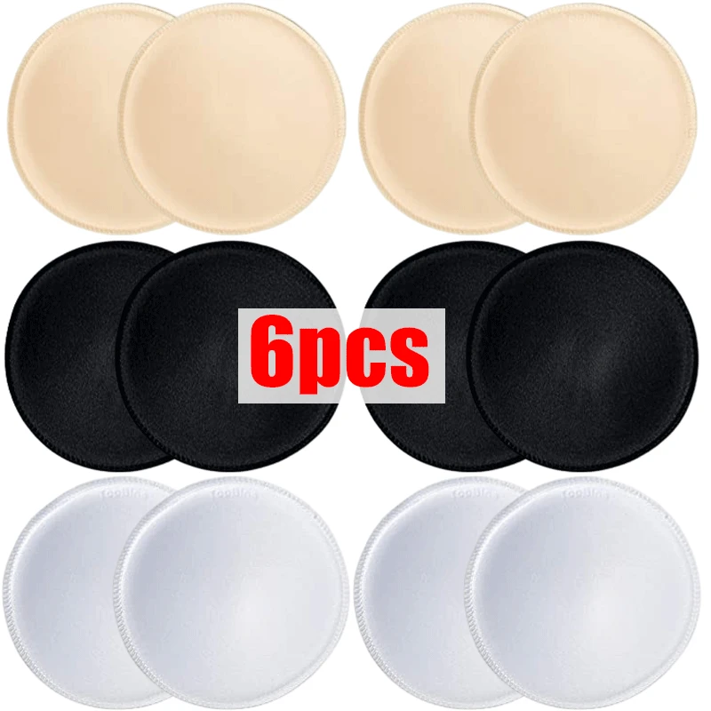 2/6PCS Soft Bra Pads Inserts Removable Bra Pad for Women Breast Push Up Enhancer Bra Pad Sports Bras Cups Insert Bikini Swimsuit