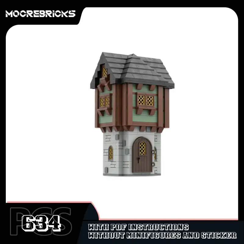 سلسلة معمارية منزل القرون الوسطى MOC اللبنات لتقوم بها بنفسك لغز مجموعة التكنولوجيا الطوب نموذج لعبة أطفال هدية عيد الميلاد #4