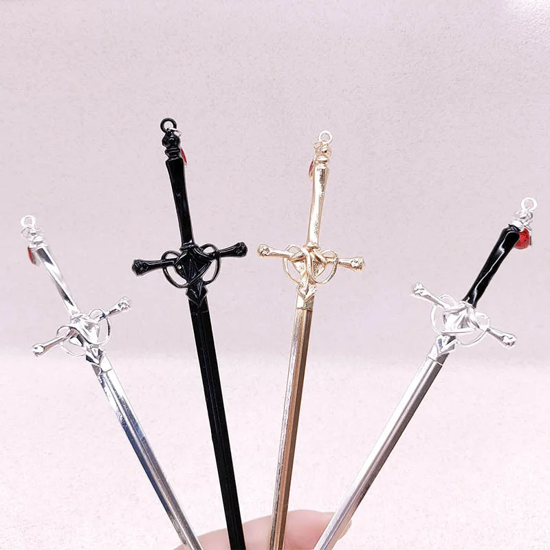 النمط الصيني الكنز السيف قطرة الماء دبوس الشعر الراقية الشعور الجديد النمط الصيني دبوس الشعر نمط Hanfu ملفوف دبوس الشعر