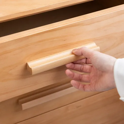 Tiradores de madera de nogal nórdico para muebles, pomos para cajones, armarios de cocina, tiradores para puertas de armario, herrajes para muebles