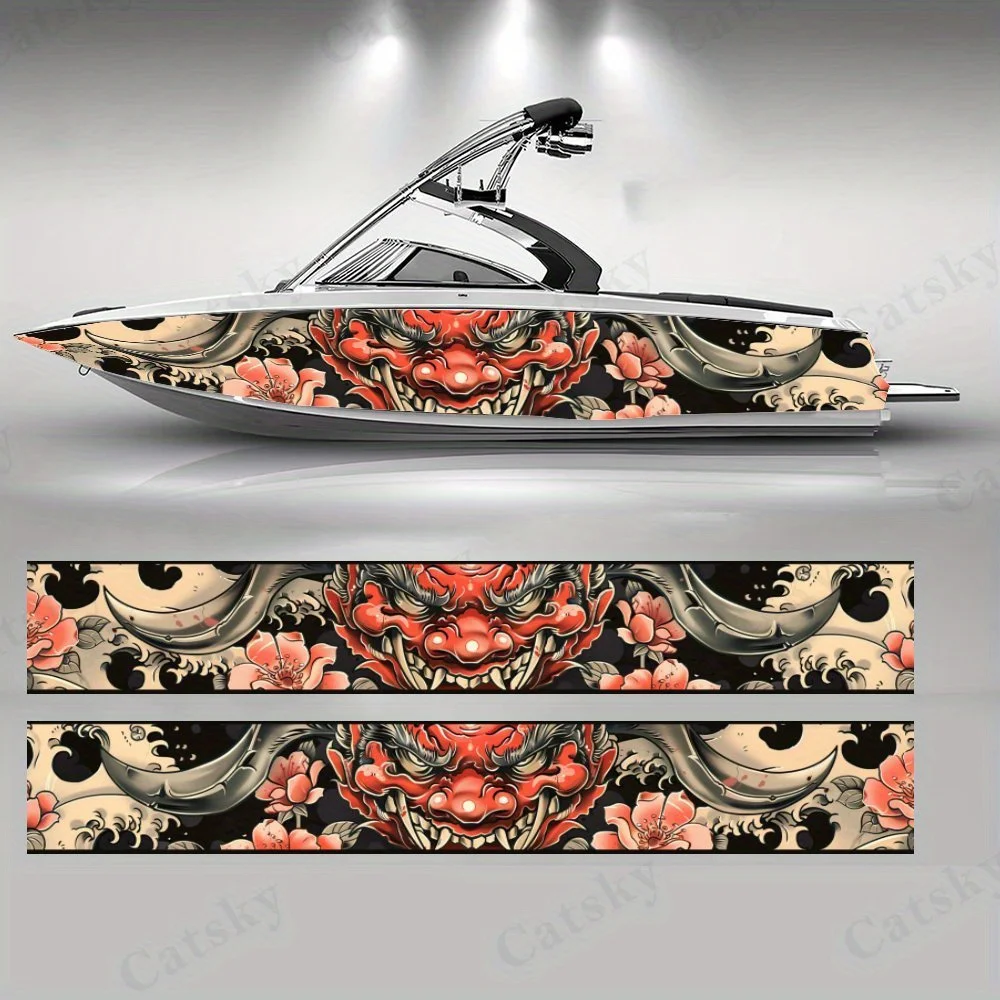 

Red Faced Ghosts Boat sticker vinyl ship pontoon deck Boat fishing decorative pontoon boats decal