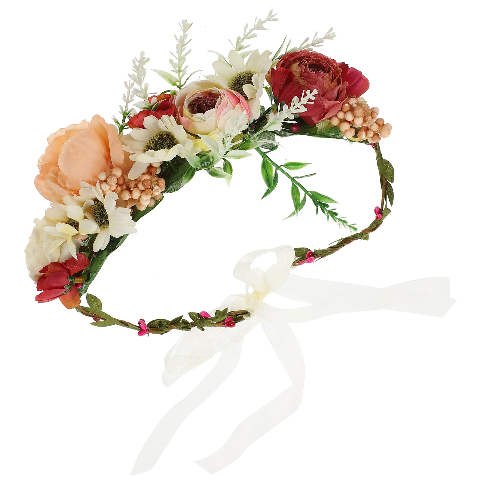 

Dog Wedding Flower Collar Artificial Floral Adjustable Ribbon Lightweight Durable for Wedding Party Pet Photo Prop