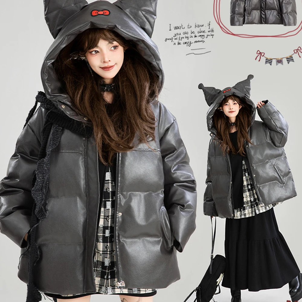 

2025 Kawaii Autumn Winter Cotton Coat Women Korean Loose Cotton Padded Jacket Female Short Warm Thicken Parkas Coats Outerwear