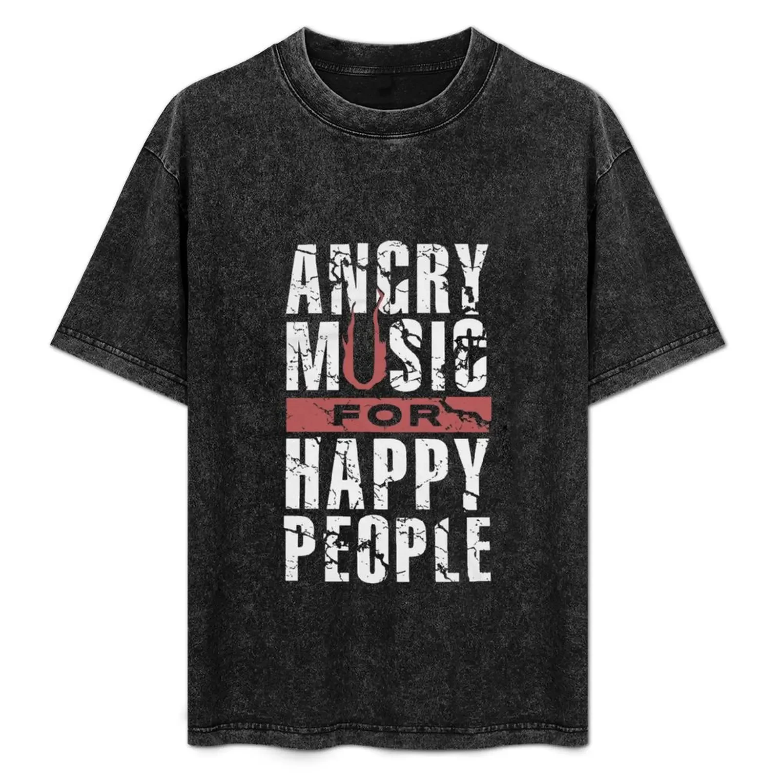 

Angry Music for Happy People T-Shirt Work Short Sleeve Cotton Top