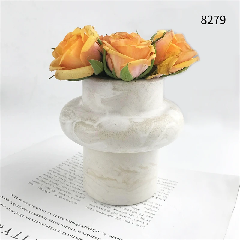 

Chubby Vase Clay Silicone Mold DIY Handmade Flowerpot Home Decor Short High Vase Concrete Plaster Silica Mould Plant Incubator