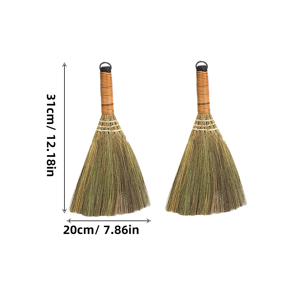 2pcs Wooden Desktop Cleaning Lightweight Compact Small For Household Use Fine Workmanship Broom Tool Cleaning Broom