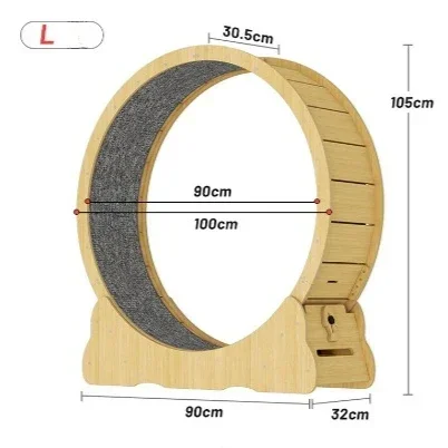 Cat Exercise Wheel - Indoor Treadmill with Carpeted Running Track, Safety Treadmill with Latch,Add Fun To Cat Exercise