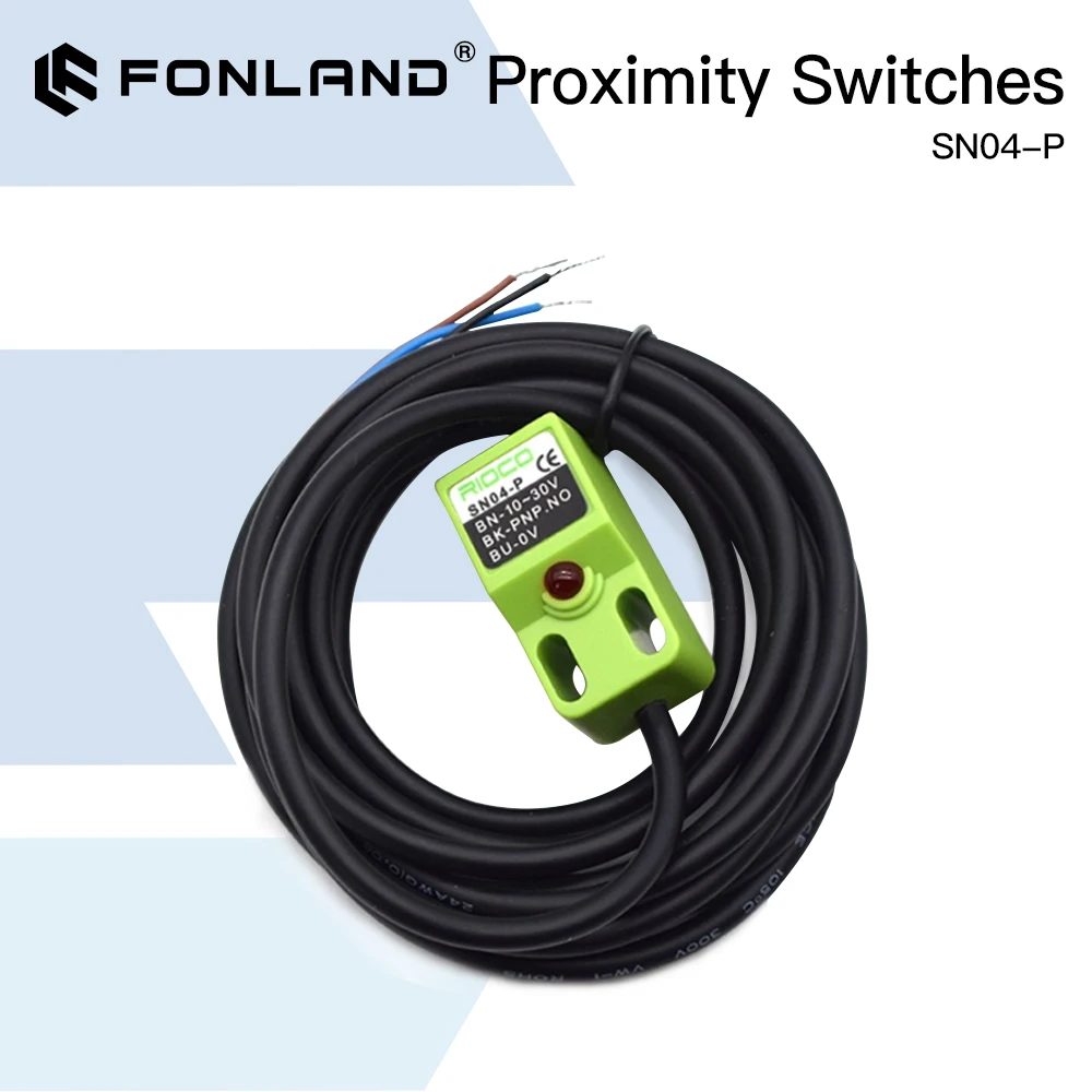 

Fonland Inductive Proximity Sensor Switches SN04-P 5mm NPN Out DC5-30V Normal Open Type for CO2 Laser Cutting Machine