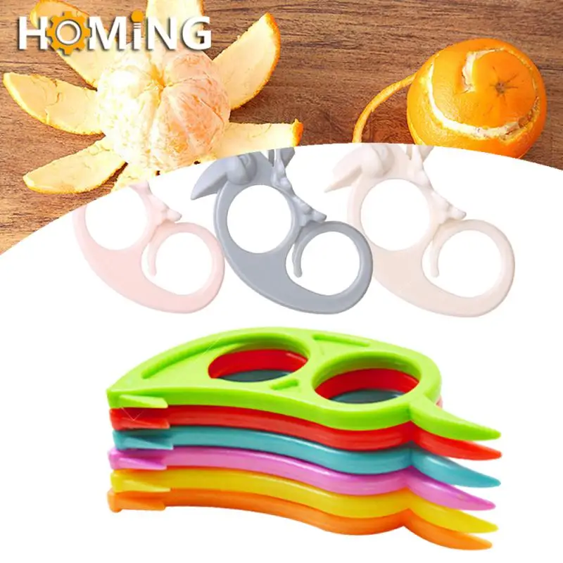 1pc Orange Peelers Easy Open Orange Peeler plastica limone colore casuale agrumi rimozione della pelle affettatrice Peeling gadget da cucina