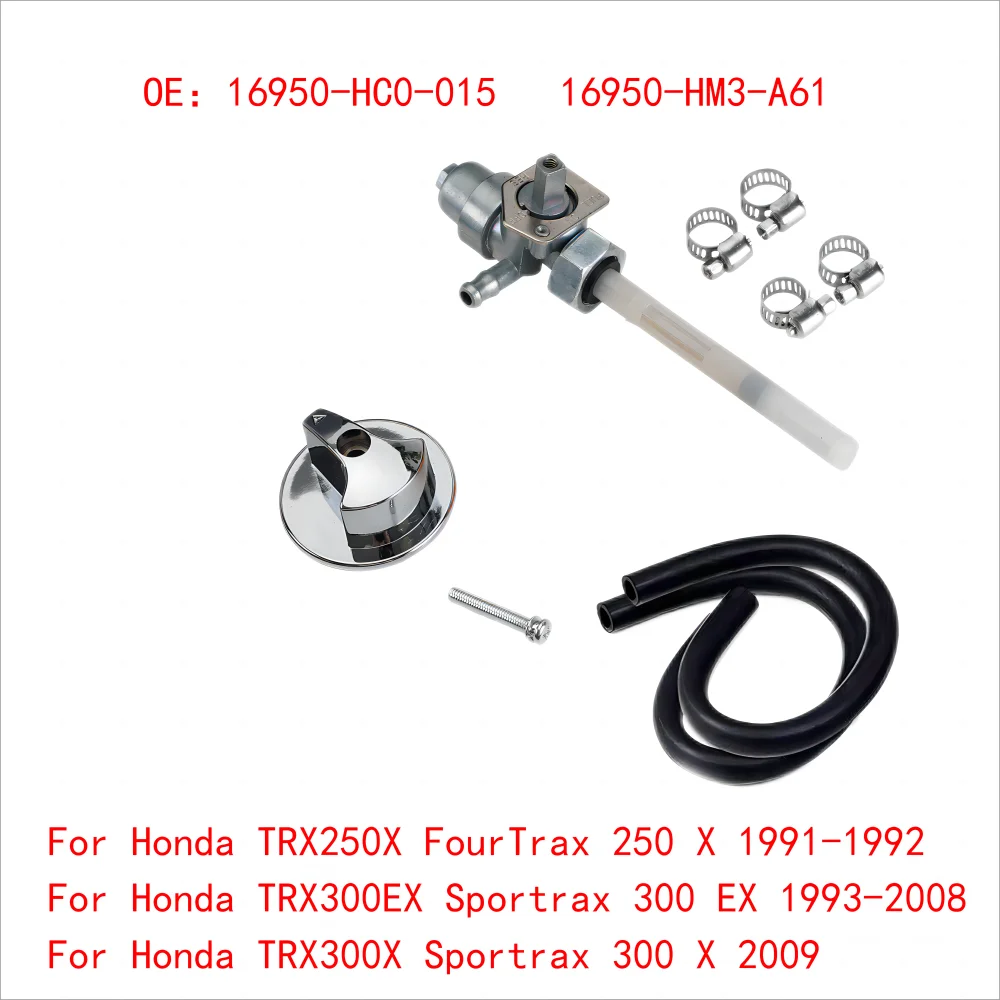 

Moto Gas Fuel Petcock Tap Valve Switch For Honda TRX250X FourTrax 250 X TRX300 X EX Sportrax 300X EX 16950-HC0-015 16950-HM3-A61