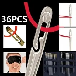 Stainless Steel Side Hanging Blind Needles Elderly Needle-side Opening Hole Fast Throughing Sewing Automatic Thread DIY Tools
