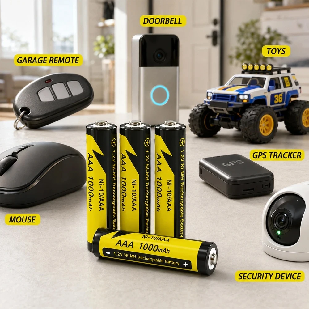 LiitoKala AAA Battery 1.2V 1000mAh NiMH Rechargeable Battery, Suitable for Wireless Mice Door Locks and Remote Control Devices.