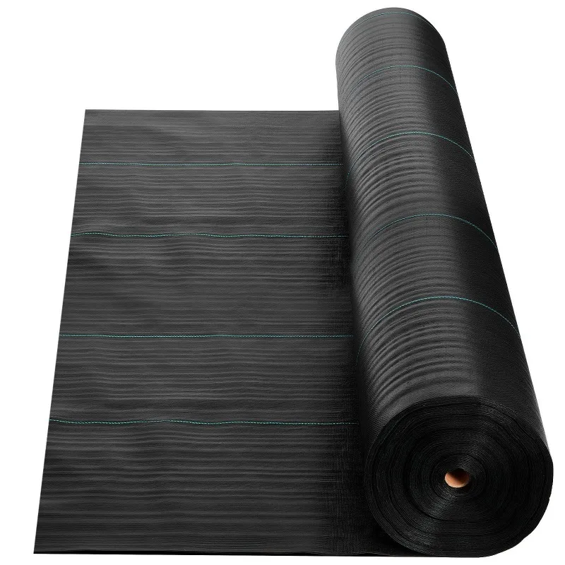 

Heavy Duty Weed Barrier Fabric 13x115FT 3.5oz,Woven Geotextile,Ground Cover,Black