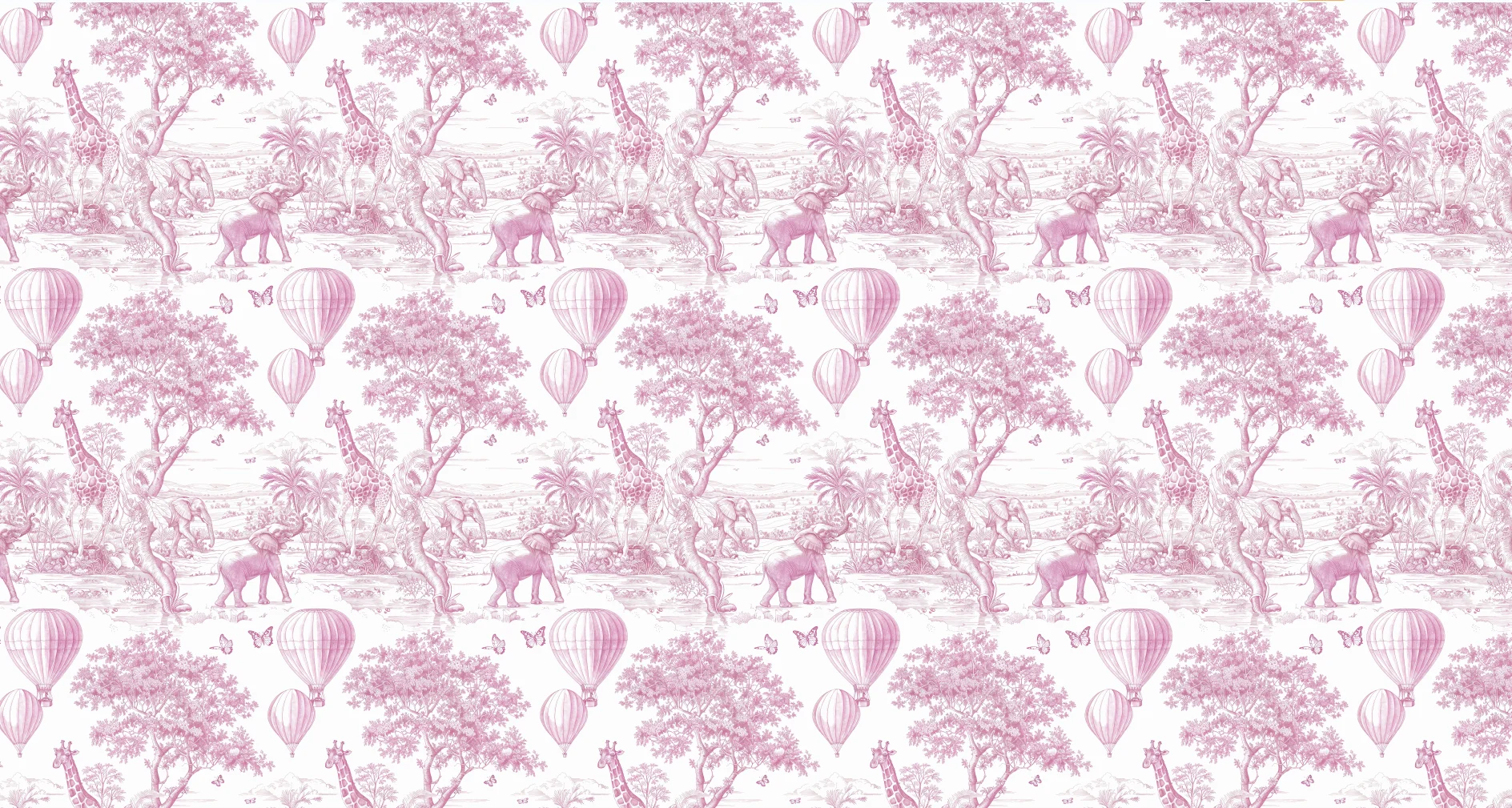 Custom cartoon Wallpaper Nordic hand-painted fantasy cloud paradise hot air balloon children's room background wall 3d Wallpaper