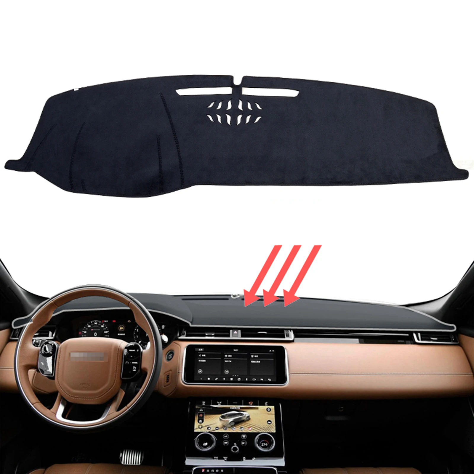 

Car Dashboard Mat for Land Range Rover Velar 2017 2018 2019 2020 2021 2022 Sunshade Protective Carpet Dash Mat Dashmat