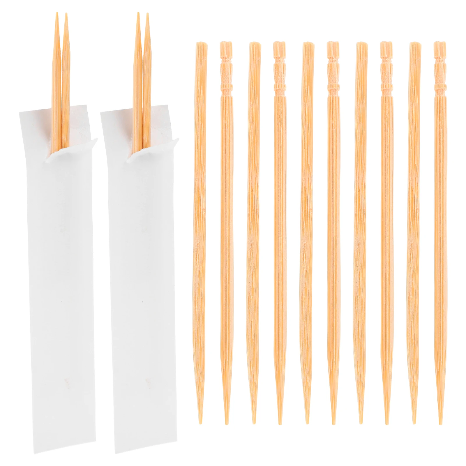 

Bamboo Toothpicks Individually Wrapped Small Package Portable Travel Bulk White Hotel Restaurant Home Use Single Ended Safe