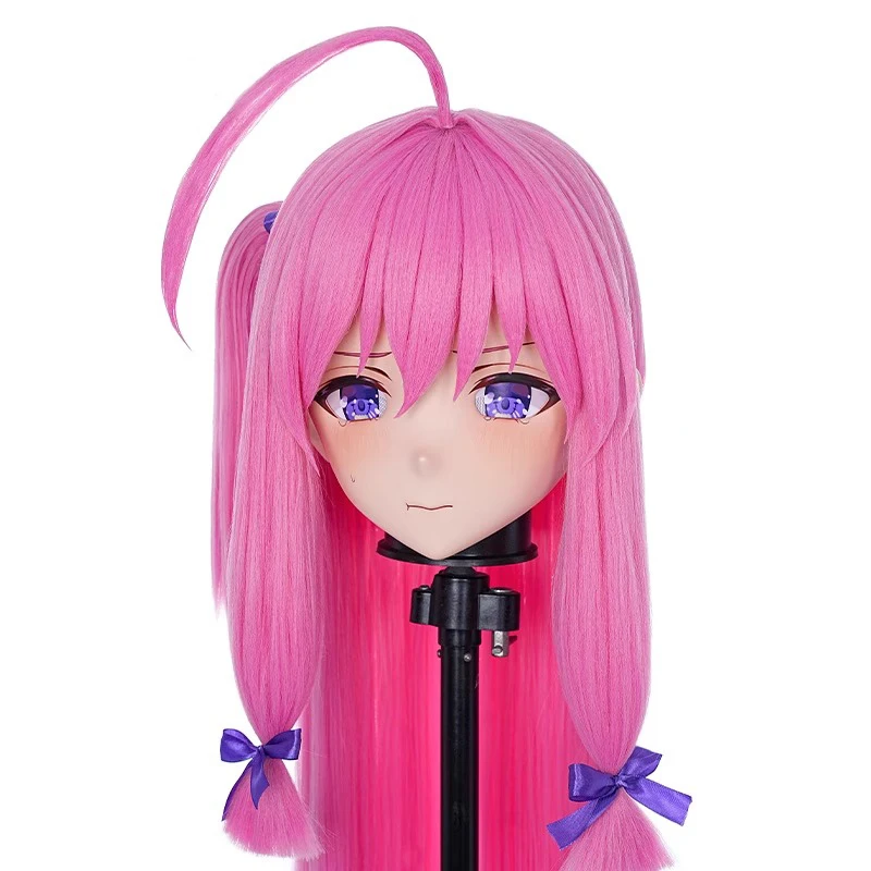 (MEO294) Customize Handmade Full Head Lockable Crossdress Male to Female Japanese Cartoon Anime Game Character Kigurumi Mask