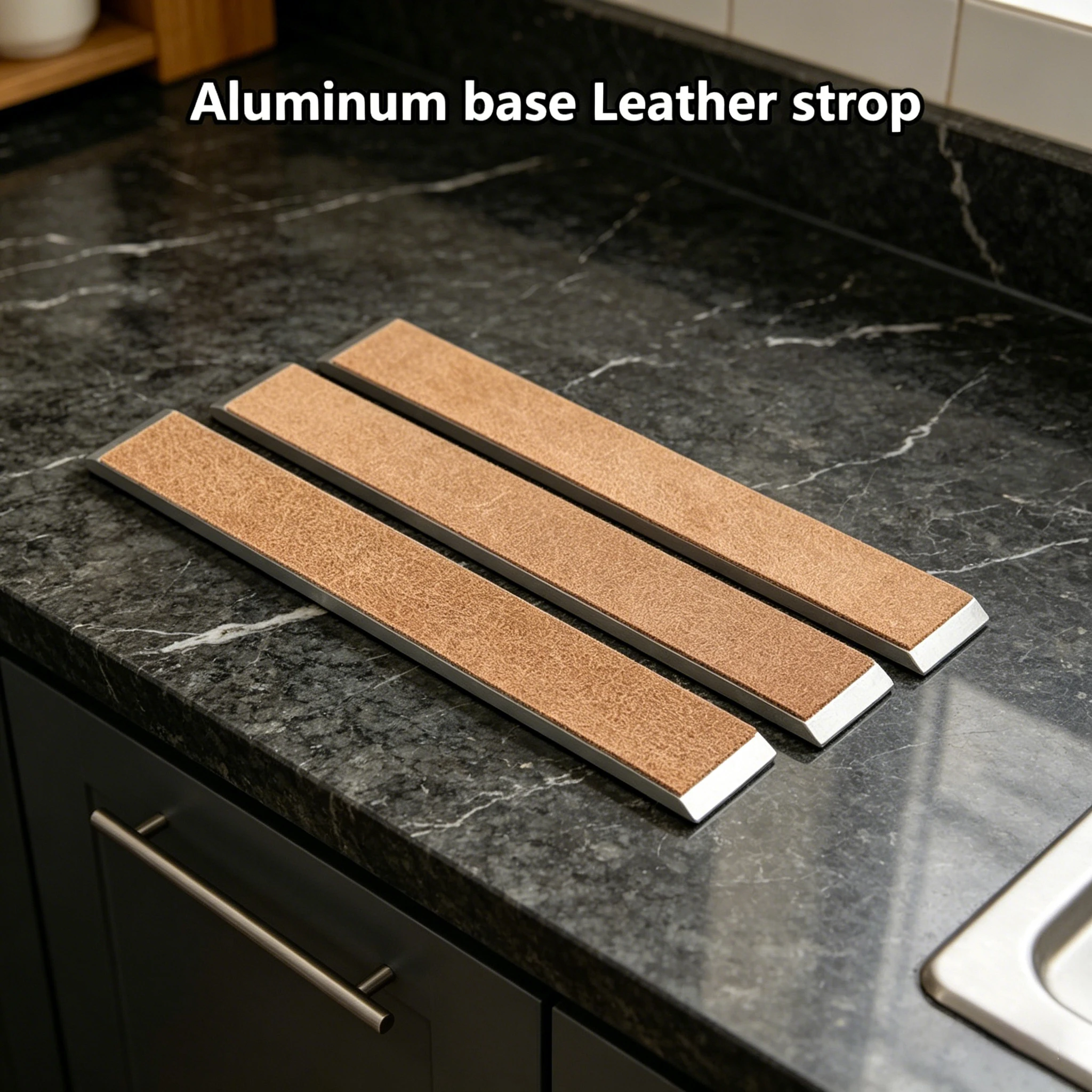 Kit d'affûtage de couteaux en cuir de qualité supérieure avec pierre à aiguiser et pâte à polir pour couverts et outils