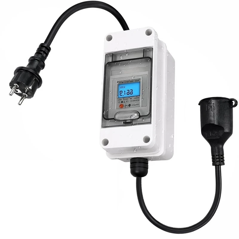 Top sale Mobile Digital Power Meter For Socket 16A Mobile Digital Power Meter For Motorhome,Electric Car And Household EU Plug