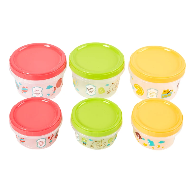 250/500ml Bento Box Children Plastic Cartoon Cute Lunch Box Outdoor Food Storage Container Kids Student Microwave Lunch Box