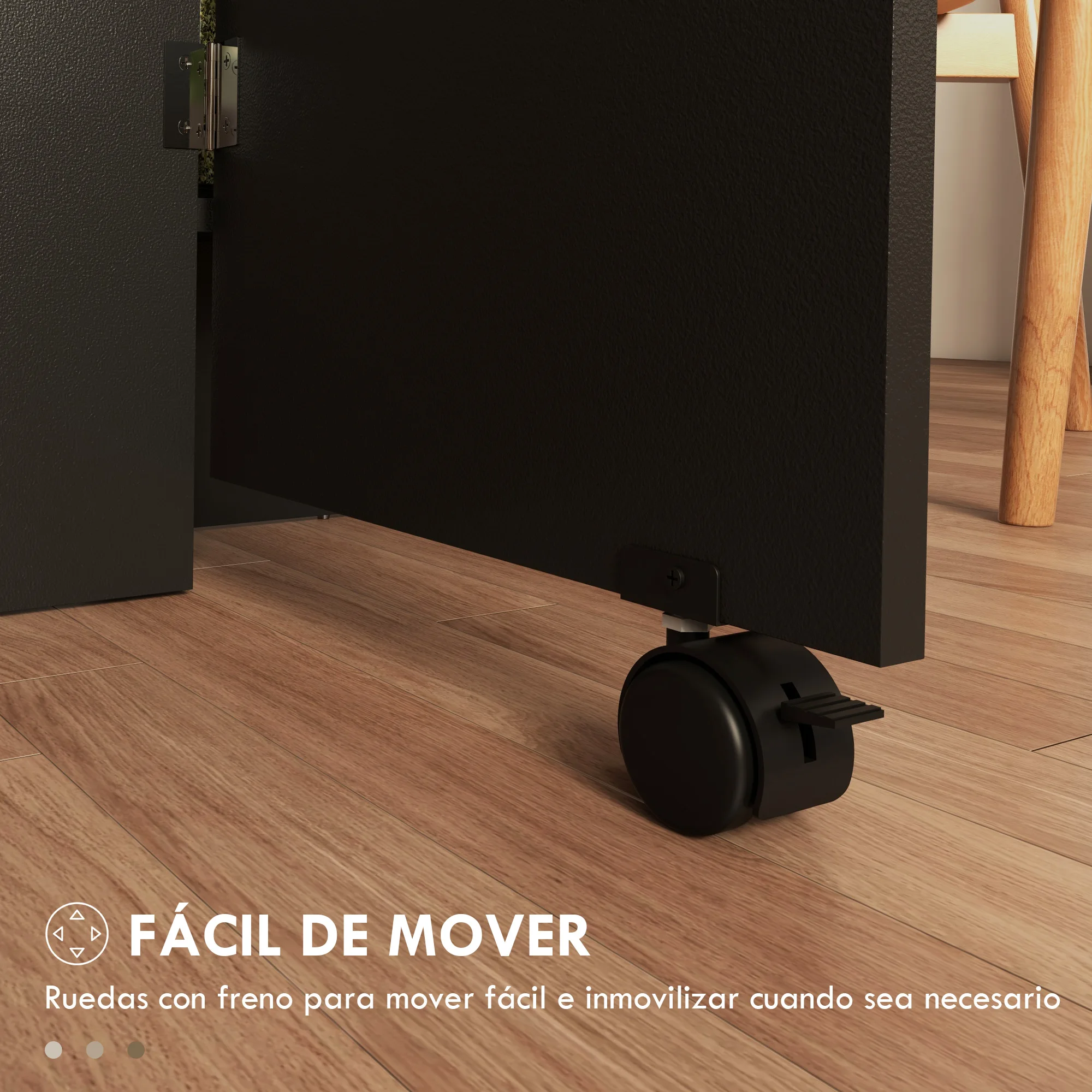 طاولة طعام قابلة للطي من هومكوم ، أجنحة طبيعية وسوداء ، 75x x 47 سم