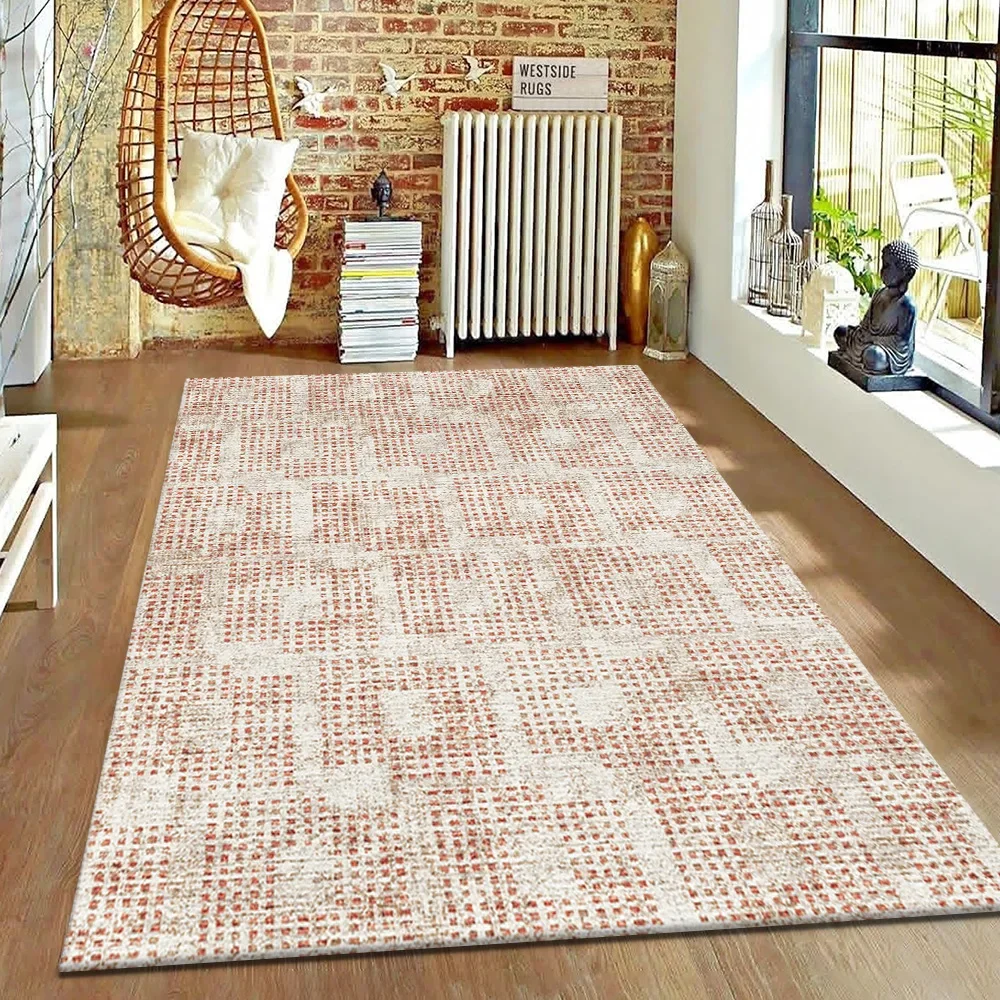 

Scandinavian Modern Minimalist Area Rug – Plush Soft Living Room Carpet for Coffee Table, Bedroom Bedside Floor Mat