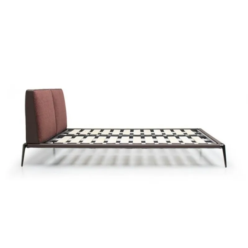 FB-B037 bed [fabric + imitation leather] [steel and wood row skeleton]