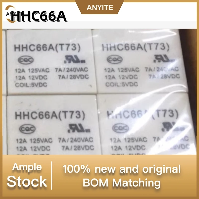 NEW   10PCS/lot   HHC66A（T73）-12A-125VAC