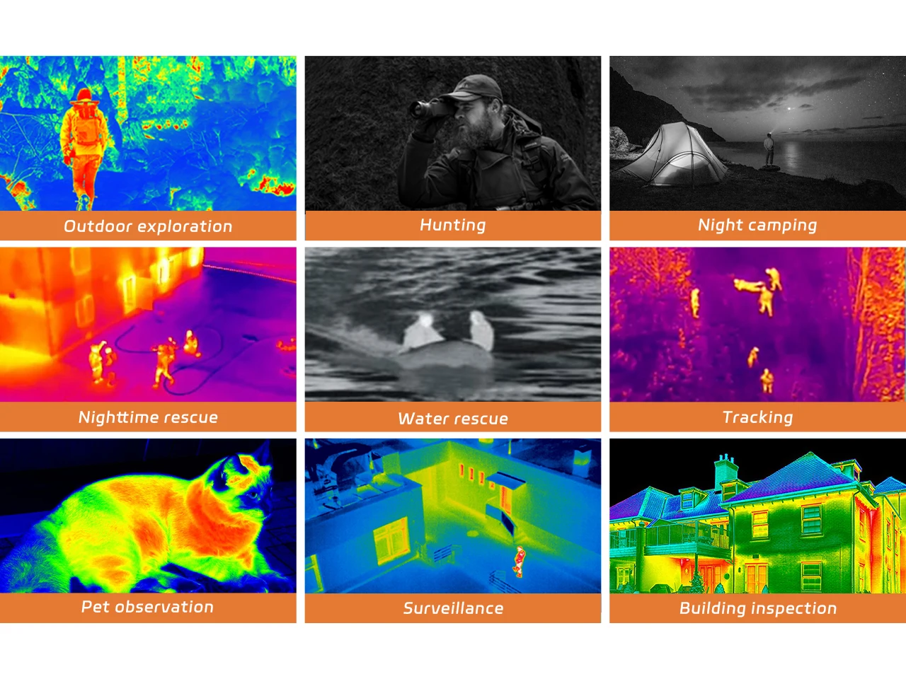 Day Night Handheld Thermal Vision Hunting Cmera Guide Scope Portable Thermal Imaging Monocular for Hunting