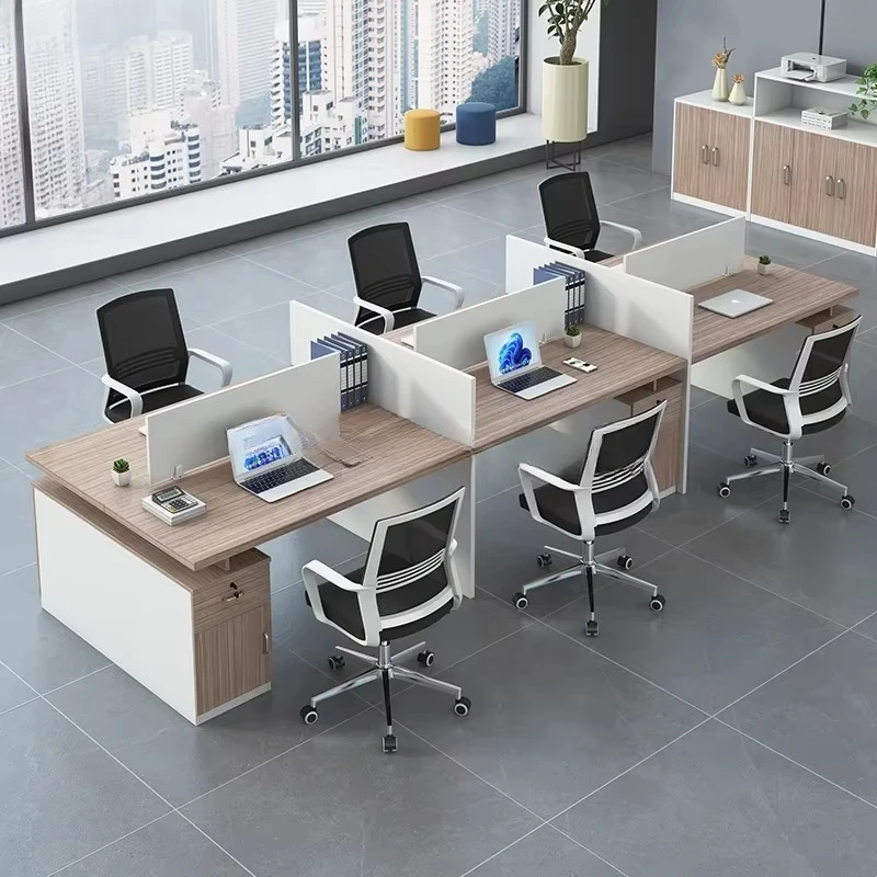 

Modern Call Center Wooden Modular Office Desk Cubicle Workstation Desk Durable Construction for 4 6 Persons Office Furniture