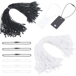 600pcs Nylon Hang Tag String Black White Price Tag String 9.4